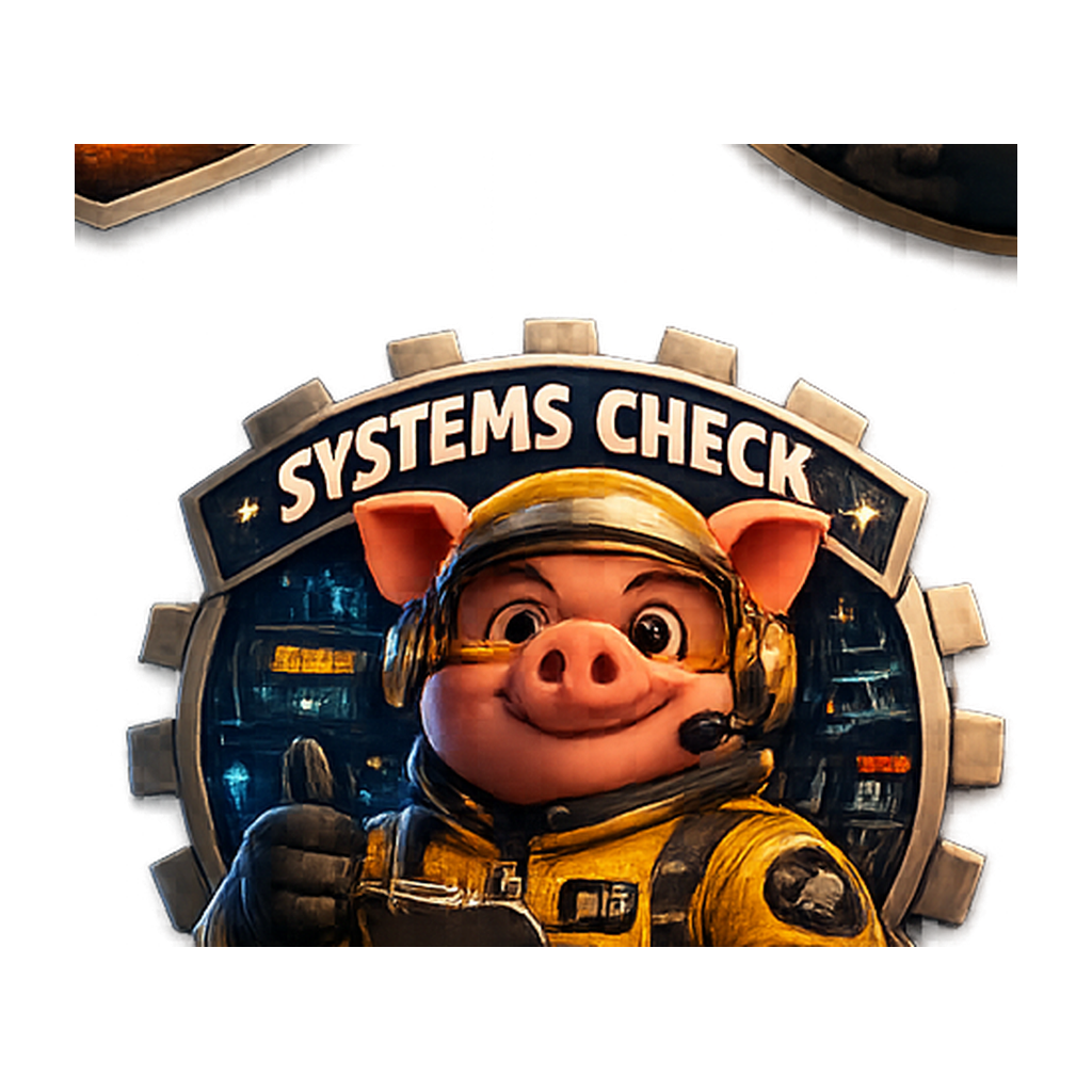 Systems Check mission badge